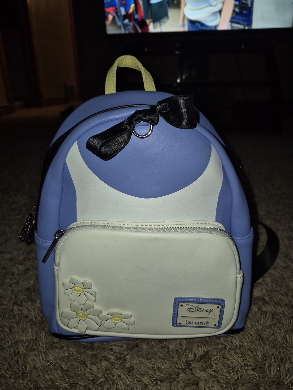Disney Alice In Wonderland Loungefly Blue & White Mini Backpack